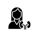 Nephrology black glyph icon