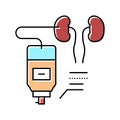 nephrostomy disease color icon vector illustration