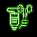 nephrostomy disease neon glow icon illustration