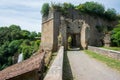 Nepi in Lazio, Italy. The waterfalls near Borgia Castle Royalty Free Stock Photo