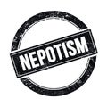 NEPOTISM text on black grungy round stamp