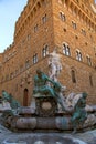 Neptun fontain near Palazzo Vecchio, Florence, Italy Royalty Free Stock Photo