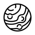 Neptun planet icon, outline style