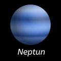 Neptun planet icon, realistic style