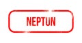 neptun - red grunge rubber, stamp