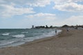 Neptun, Romania - July 8, 2017: People having fun at the beach resort in Neptun, Constanta, Romania, Europe Royalty Free Stock Photo