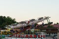 Neptun, Romania - July 8, 2017: People having fun at the local amusement park situated on the beach resort in Neptun, Constanta, R Royalty Free Stock Photo