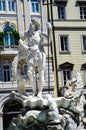 Neptun`s fountain in Triest Italy Royalty Free Stock Photo