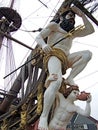 Neptun statue on a pirate ship