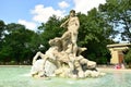 The NEPTUNBRUNNEN fountain (Neptun fountain) in Botanical Garden in Munich, Germany