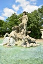 The NEPTUNBRUNNEN fountain (Neptun fountain) in Botanical Garden in Munich, Germany