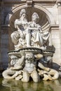 Neptune fountain on Albertinaplatz square in Vienna, Austria Royalty Free Stock Photo