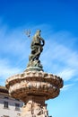 The Neptune fountain in Cathedral square - Trento Italy Royalty Free Stock Photo