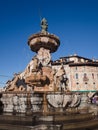 The Neptune fountain in Cathedral Square, Trento, Italy. Royalty Free Stock Photo