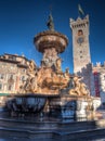 The Neptune fountain in Cathedral Square, Trento, Italy. Royalty Free Stock Photo