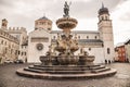 The Neptune fountain in Cathedral Square, Trento, Italy Royalty Free Stock Photo