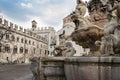 The Neptune fountain in Cathedral Square, Trento, Italy Royalty Free Stock Photo