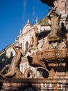 The Neptune fountain in Cathedral Square, Trento, Italy. Royalty Free Stock Photo