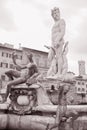 Neptune Fountain - Fontana di Nettuno by Ammannati (1565), Florece Royalty Free Stock Photo