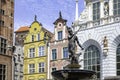 Neptune fountain in Gdansk, Danzig, Poland. Royalty Free Stock Photo