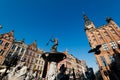 Neptune Fountain, Gdansk, Poland Royalty Free Stock Photo