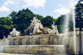 Neptune Fountain, Great Parterre in Vienna, Austria Royalty Free Stock Photo