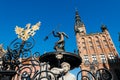 Neptune Fountain, Gdansk, Poland Royalty Free Stock Photo