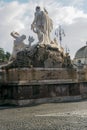 The Neptune Fountain in Piazza del Popolo, Rome Italy Royalty Free Stock Photo