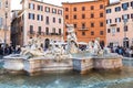 Neptune Fountain in Piazza Navona. Royalty Free Stock Photo