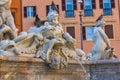 Neptune fountain in Piazza Navona, Rome. Royalty Free Stock Photo