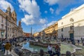 Neptune Fountain on Piazza Navona in Rome, Italy Royalty Free Stock Photo