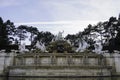 Neptune Fountain in Schonbrunn Palace garden. Schonbrunn Palace is former imperial summer residence located Vienna, Austria