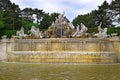 Neptune Fountain in Schonbrunn Palace Gardens, Vienna Royalty Free Stock Photo