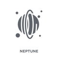 Neptune icon from Astronomy collection.