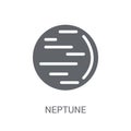Neptune icon. Trendy Neptune logo concept on white background fr