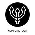 Neptune icon vector isolated on white background, logo concept o