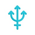Neptune icon vector isolated on white background, Neptune sign