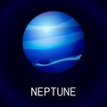 Neptune planet icon, cartoon style Royalty Free Stock Photo