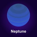 Neptune planet icon, isometric style Royalty Free Stock Photo