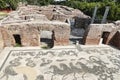Neptune Roman empire spa with frigidarium and landscape in Ostia Antica - Rome