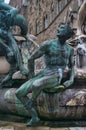 Neptune`s fountain detail in Florence Royalty Free Stock Photo