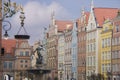 Neptune`s Fountain, Long Market, Gdansk, Poland