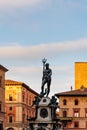 Neptune Sculpture and fountain in Bologna City Center, Emilia Romagna, Italy