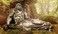 Neptune statue in Bomarzo gardens - Lazio - Italy travel