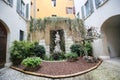 Neptune statue in the courtyard of Palazzo Thun in Trento Royalty Free Stock Photo