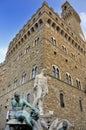 Neptune Statue and palazzo Royalty Free Stock Photo