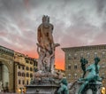 Neptune statue in Piazza della Signoria, Florence Royalty Free Stock Photo