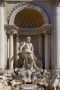 The Neptune Statue of the Trevi Fountain in Rome Italy Royalty Free Stock Photo