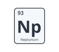 Neptunium Chemical Symbol. Graphic for Science Designs.