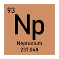 Neptunium chemical symbol